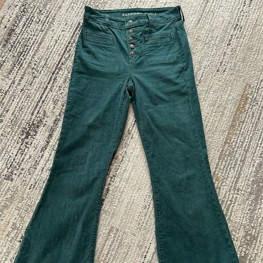 American Eagle Super High Rise Corduroy Flare - Size 2